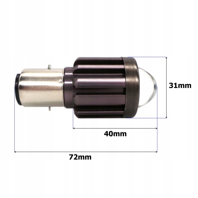 żarówka Laser LED BA20D, H6 12V-80V 8000lm Dopasowanie do pojazdu produkt uniwersalny