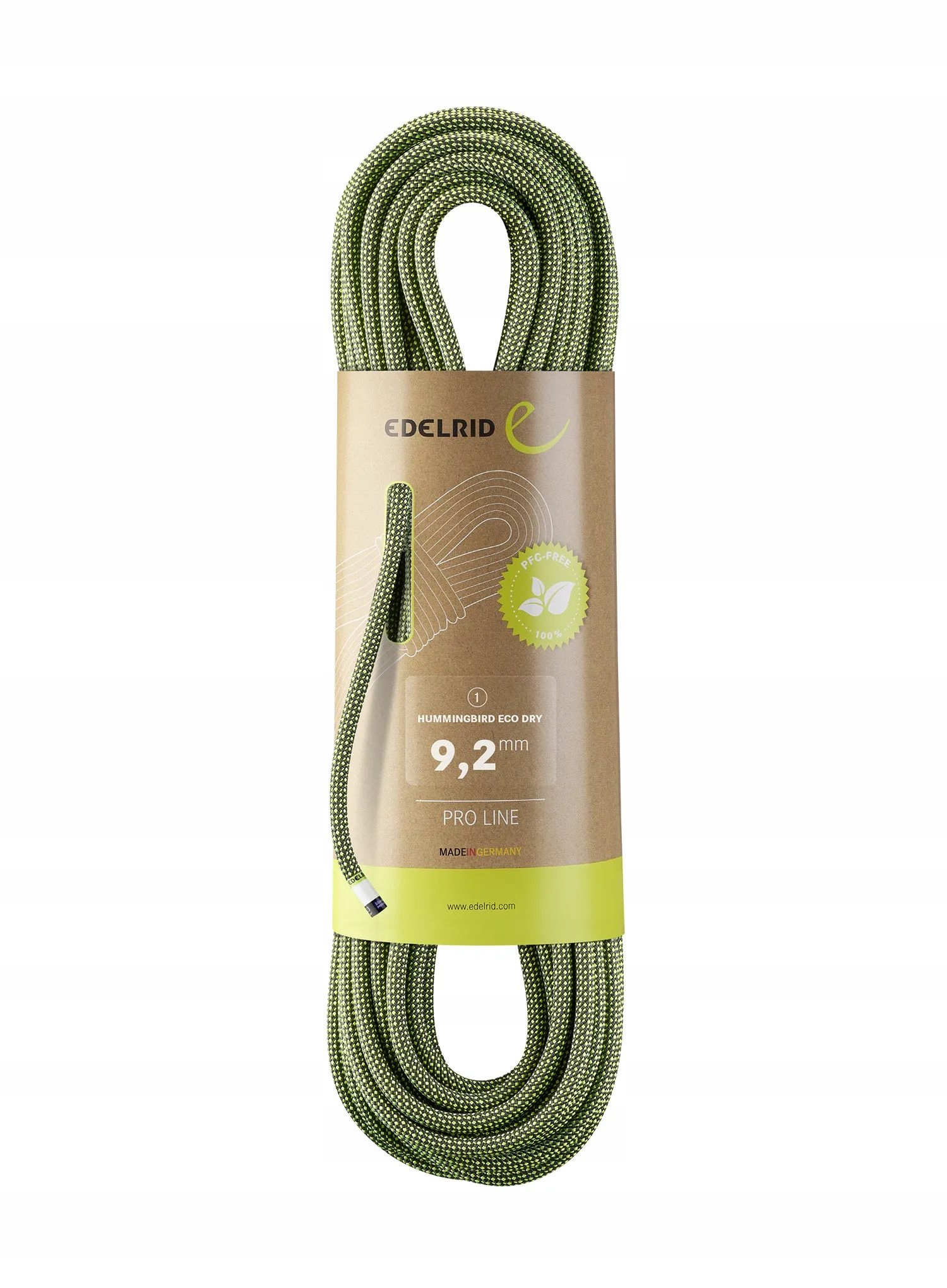 Dynamické lano Edelrid Hummingbird Eco Dry 9,2 mm 50 m night/citrus