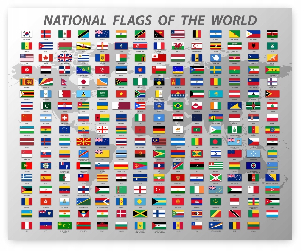

World Flags Flagi Państw plakat 85x70cm obraz #231
