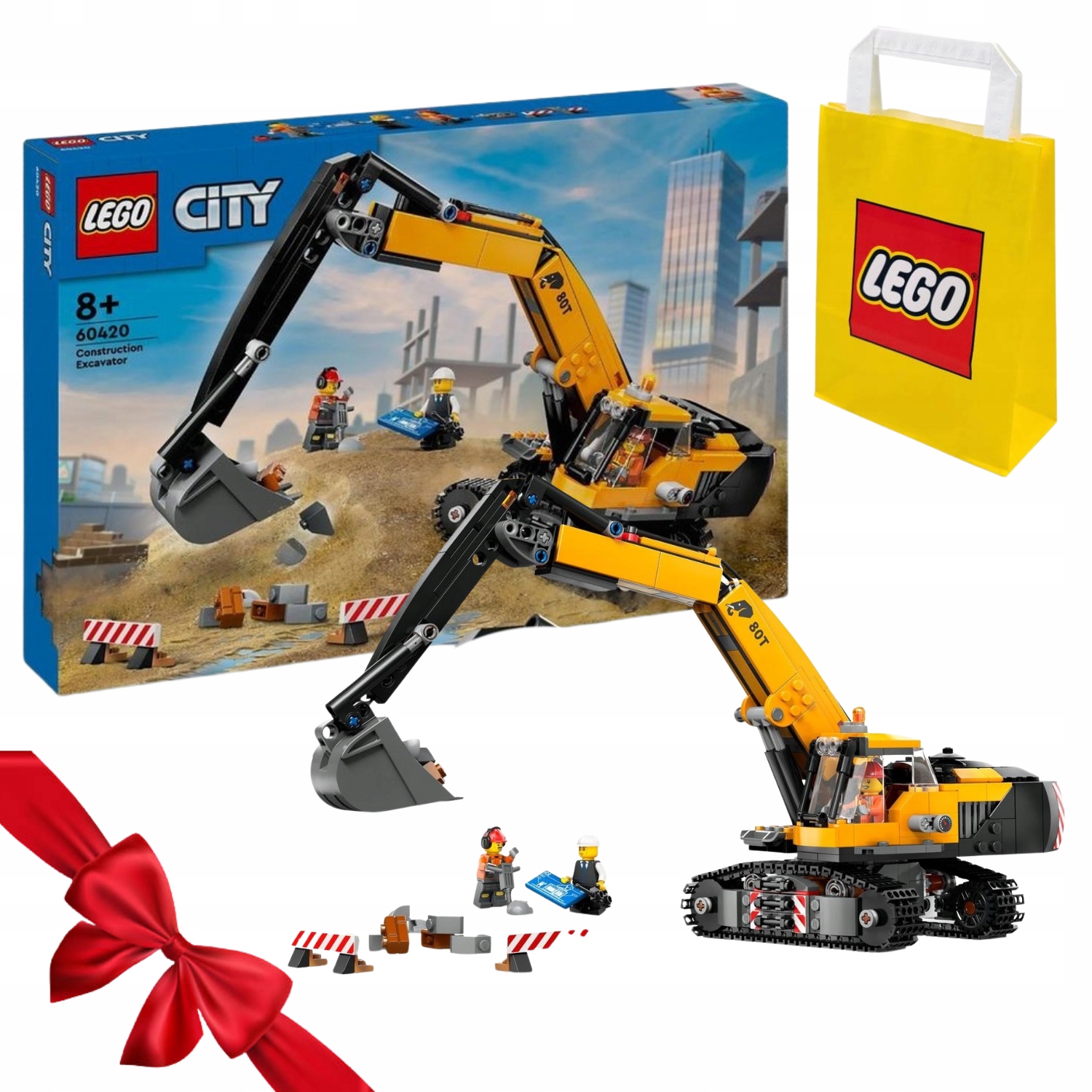 Zestaw Klocków Lego City Żółta Koparka 60420 Na Święta Top
