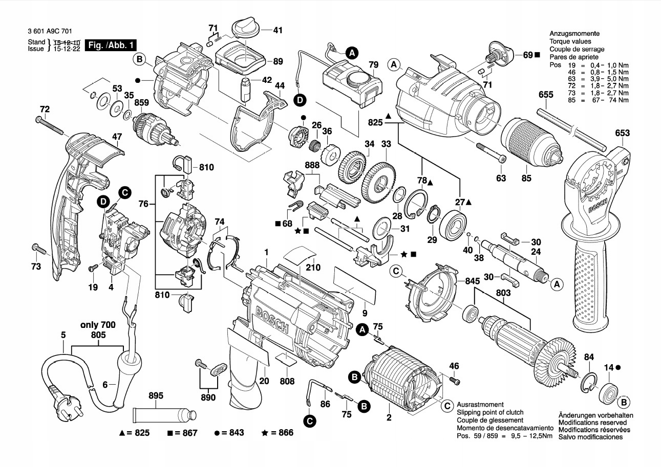 Bosch stojan 220-240V do młotowiertarki GSB 21-2 RCT 2604220729 Marka Bosch