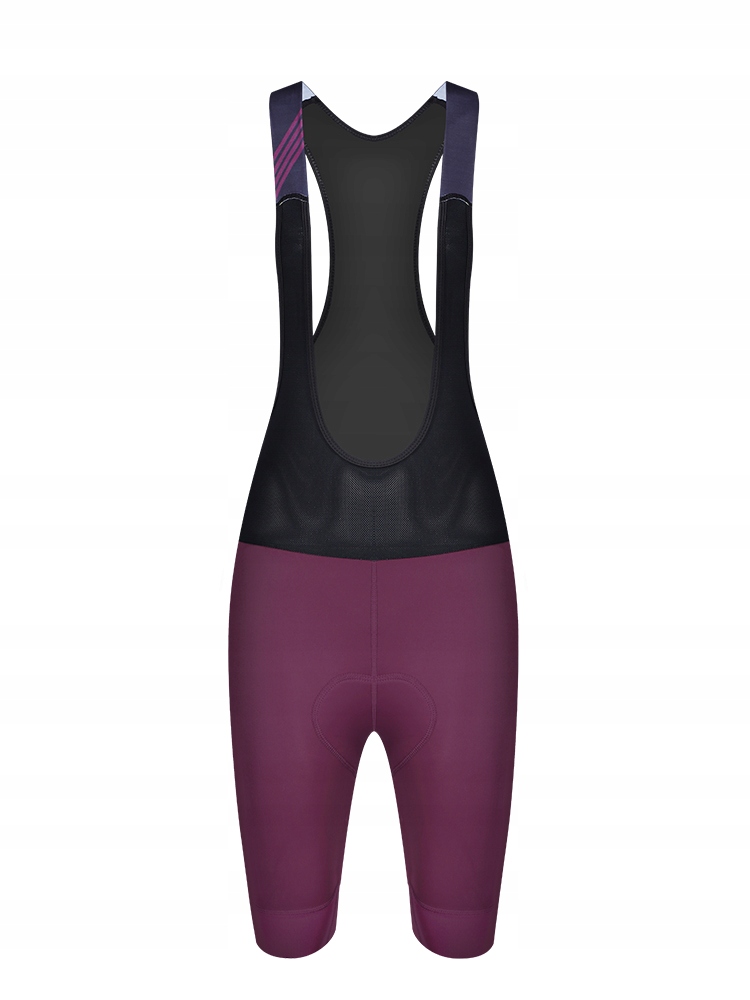 Kraťasy s ramenními popruhy Cheji, barva vínová