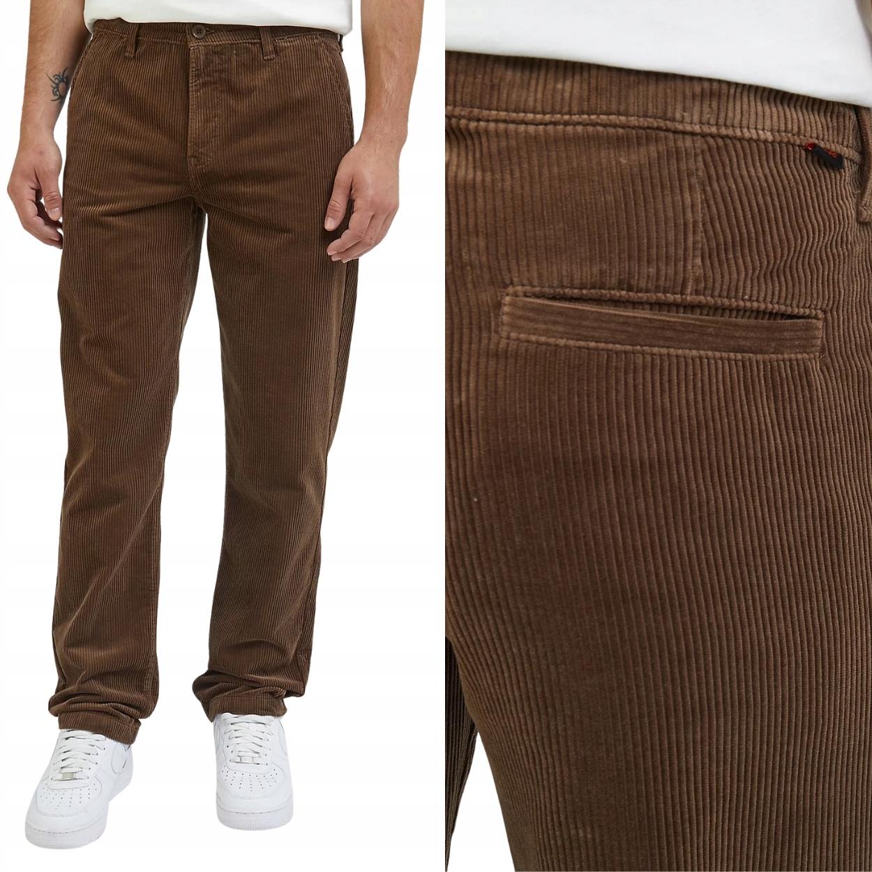 Lee Regular Chino Truffle bavlněné kalhoty šusťákové chinosy W32 L32