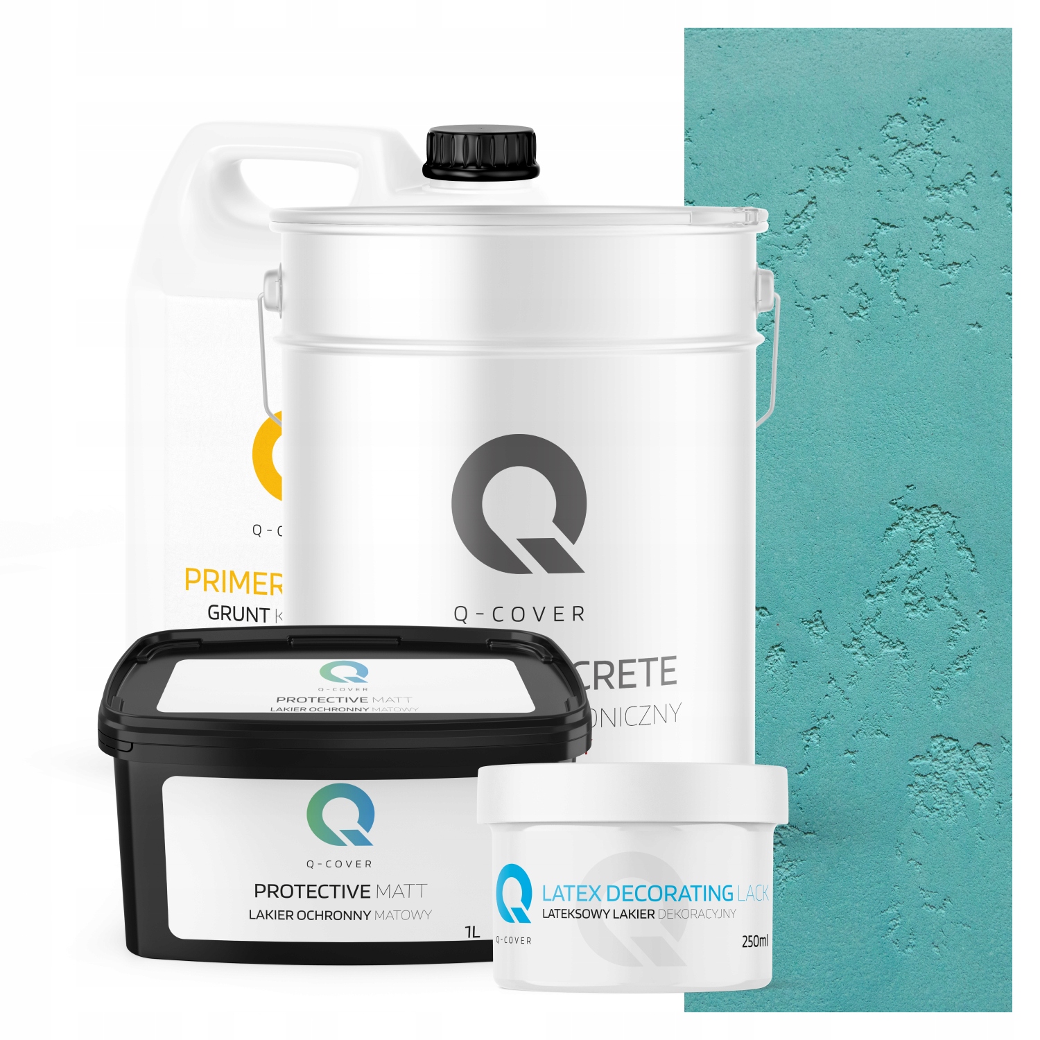 Vnitřní Architektonický Beton Tyrkysová Sada H1441 Komplet Na 10 m2