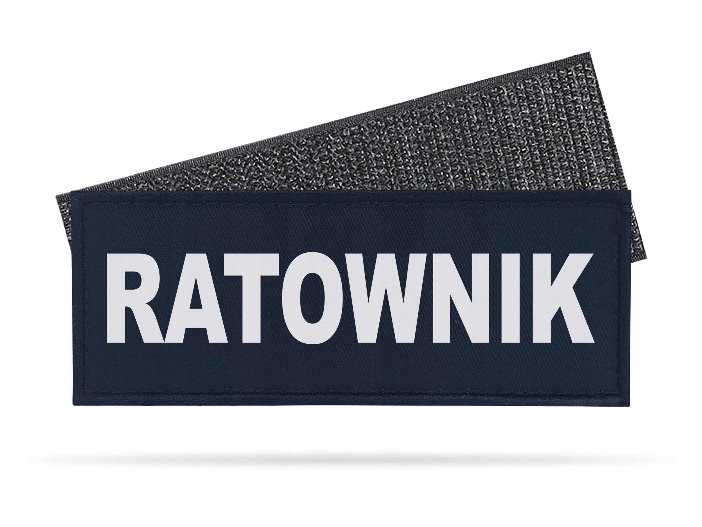 

Widoczna odblaskowa naszywka Ratownik rzep 13cm