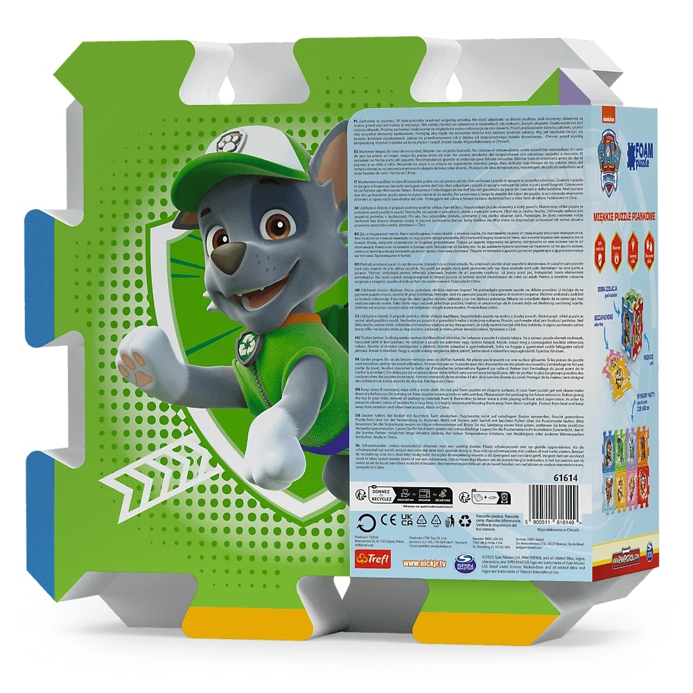 Układanka Puzzlopianka PUZZLE PIANKOWE 0+ Trefl - Psi Patrol 61614 Kod producenta 61614