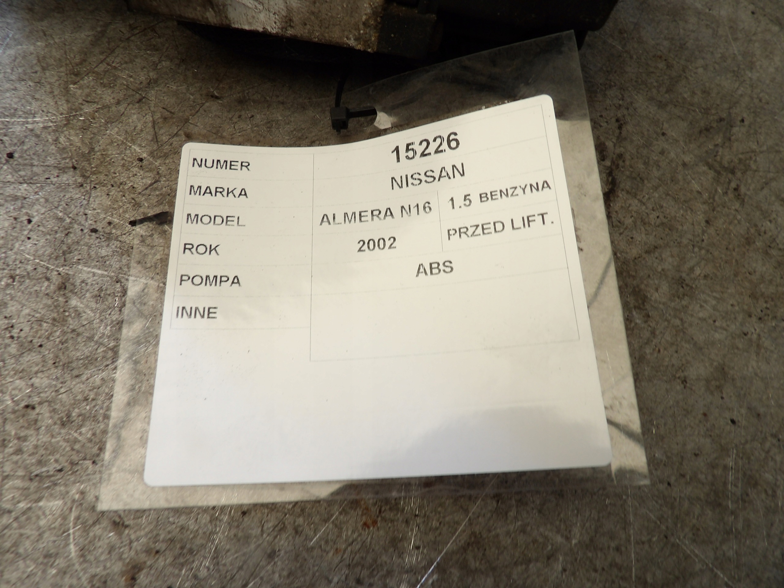 Nissan Almera N16 pompe ABS