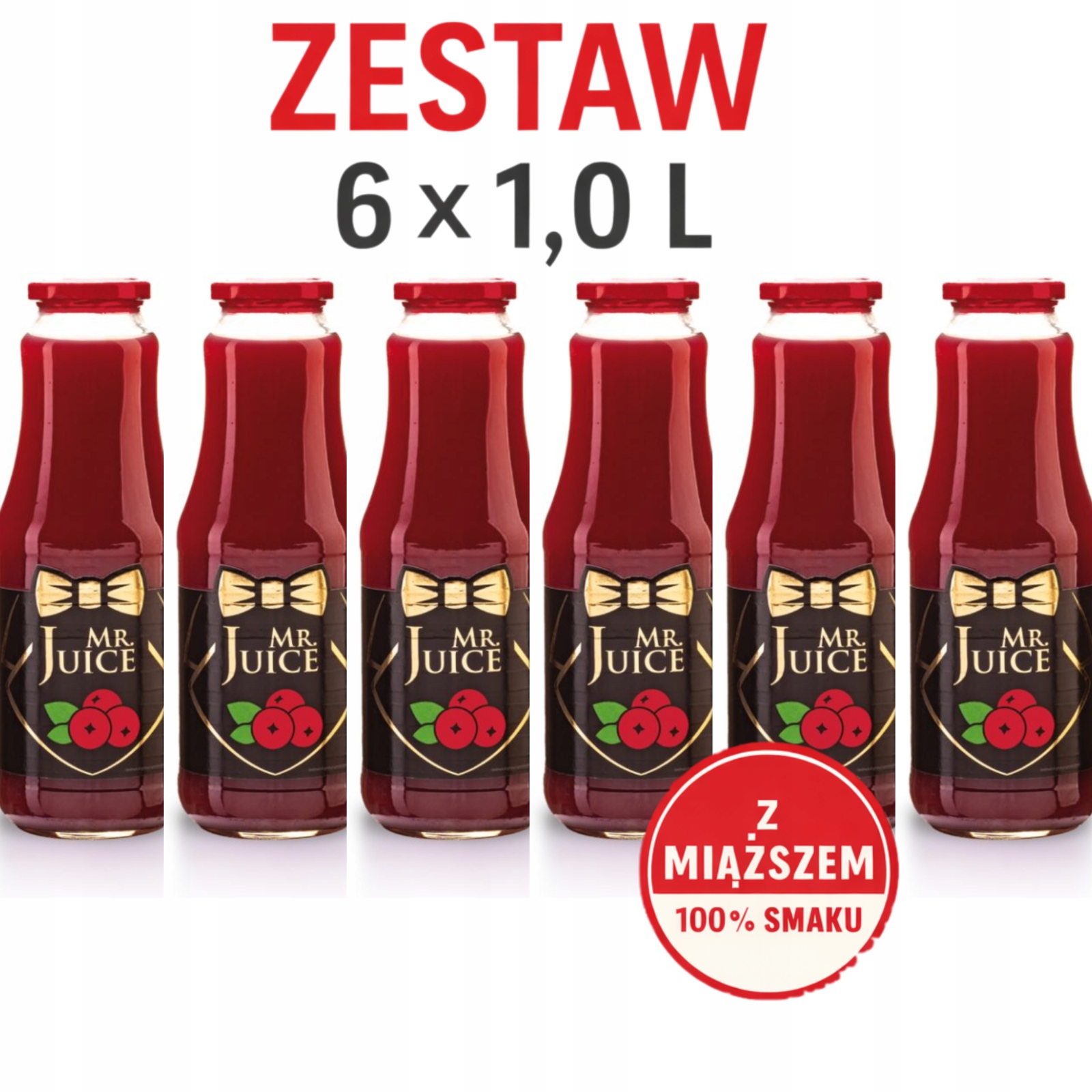 Sada – brusinkový džus s dužinou, pasterizovaný, 1.0 lx6