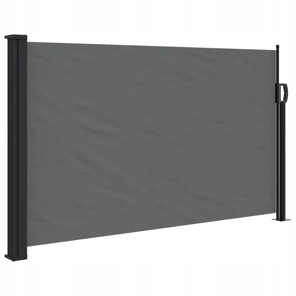 Boční markýza rolovací, odolná vůči Uv záření a vodě, antracitová 120 x 500 cm