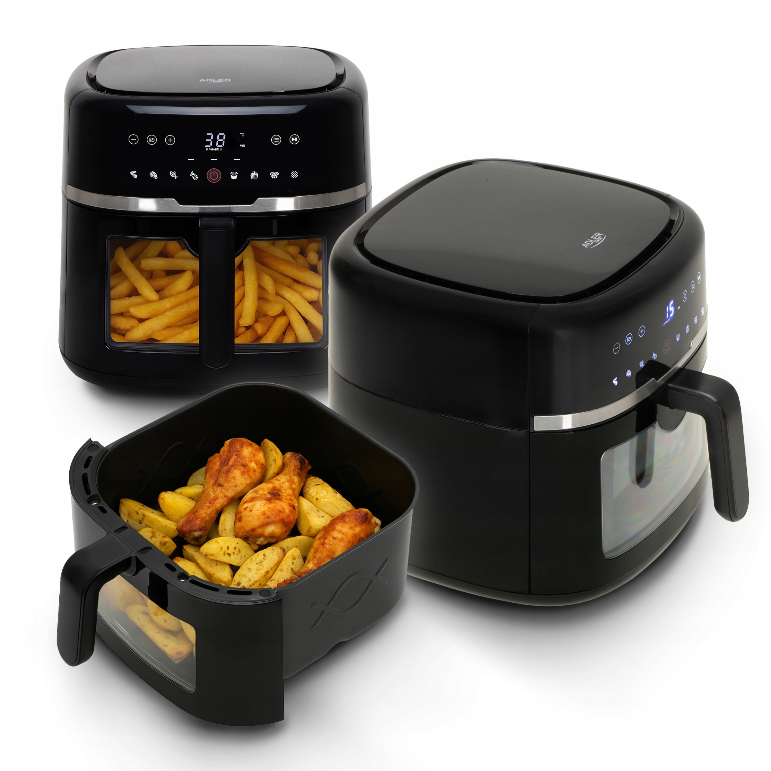 Ad 6318 Fritéza bez tuku 8L 9 programů Air Fryer Led