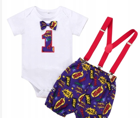 

Komplet, strój zestaw chłopięcy na roczek Urodziny