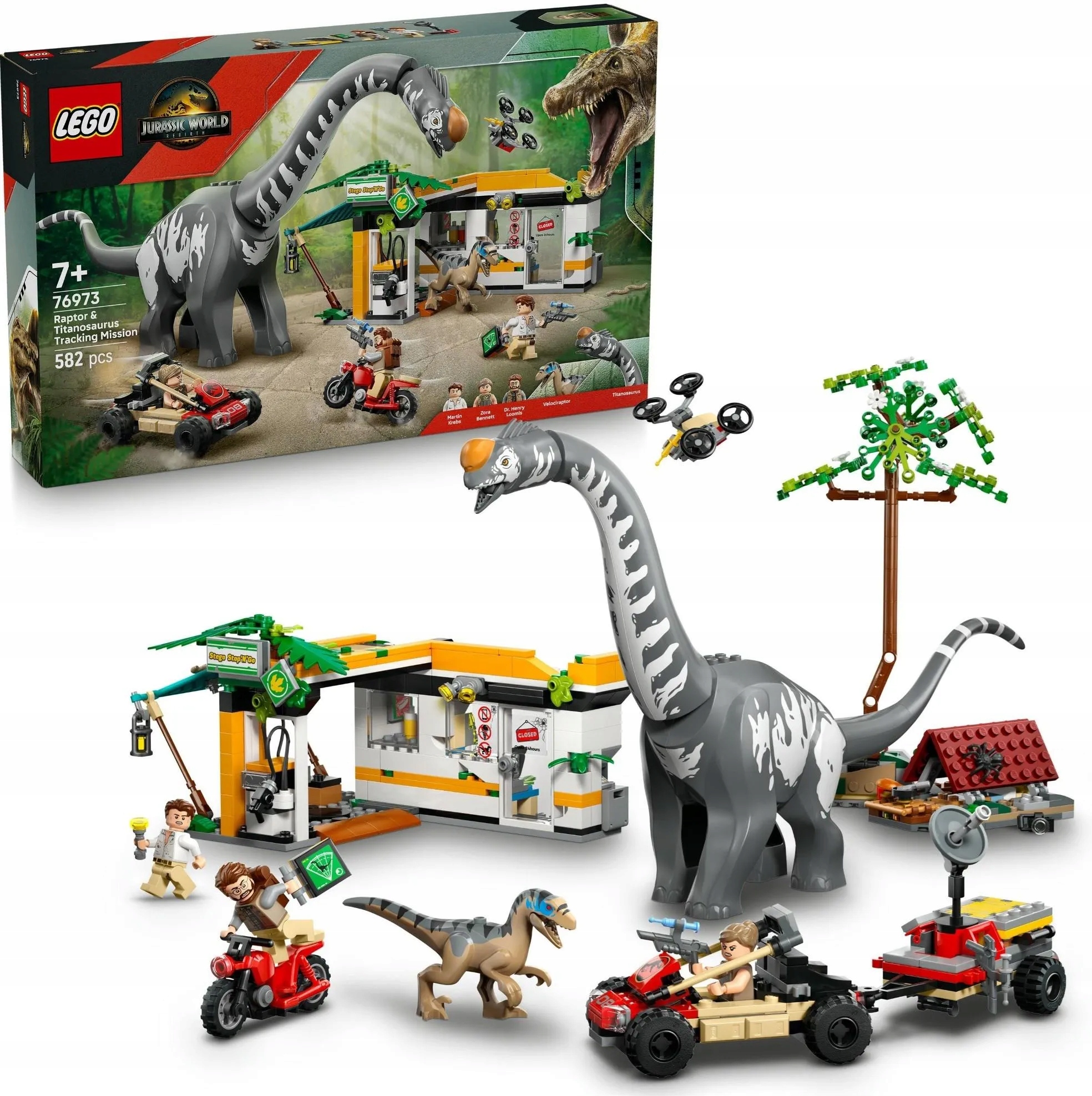 stavebnice Lego Jurský svět 76973 Na stopě tytanosaura a raptora