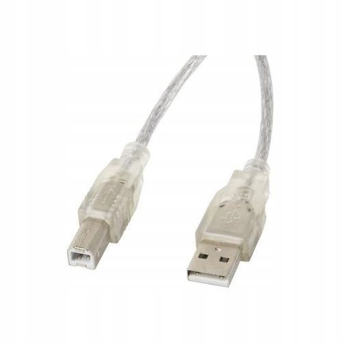 Kabel Lanberg USB 2.0 A-B 5m Ferryt przezroczysty Kod producenta CA-USBA-12CC-0050-TR