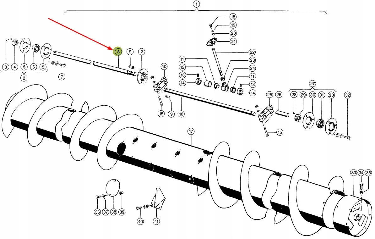 645629.0 Wałek D30x2664 Producent części Claas