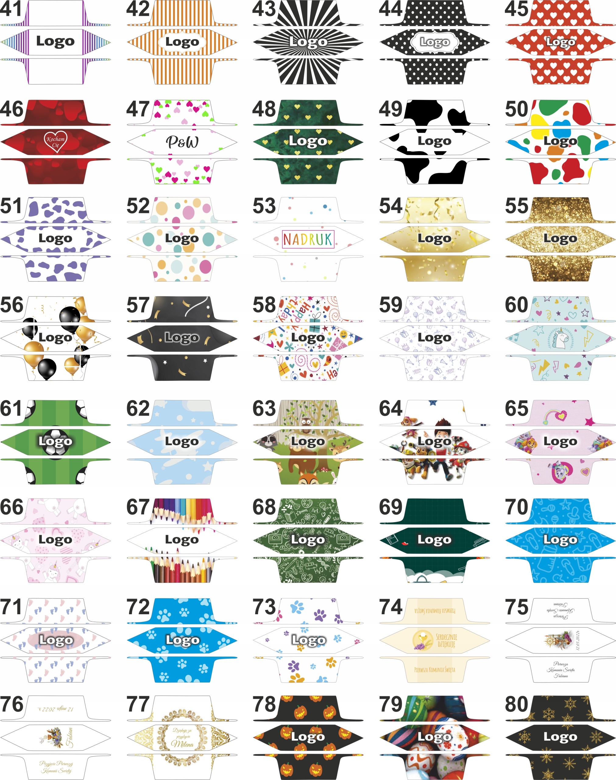 KRÓWKI cukierki z własnym nadrukiem REKLAMOWE 2 kg Marka inny