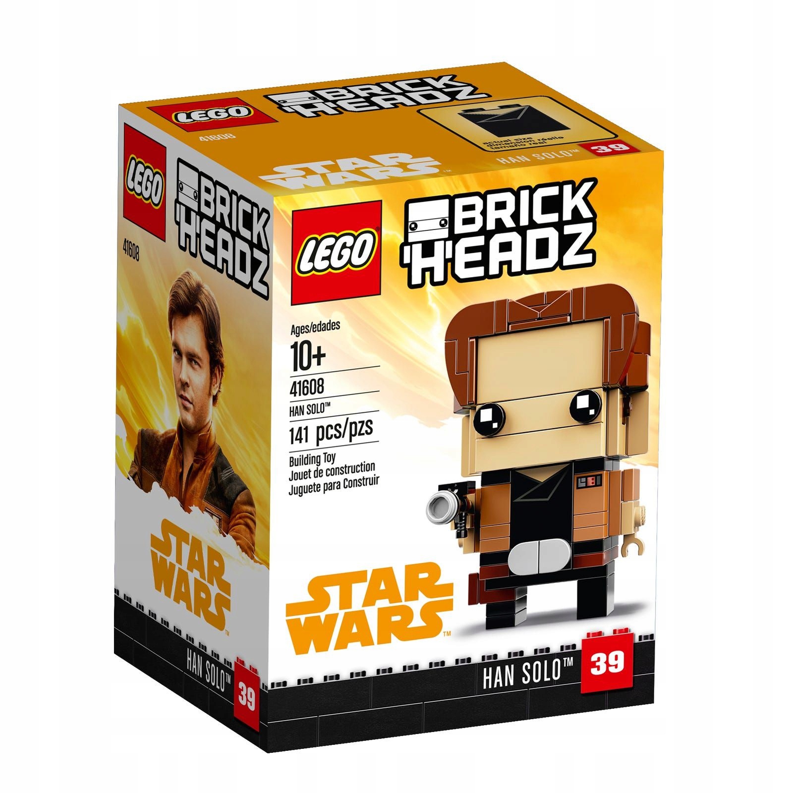 nowy Lego BrickHeadz Star Wars Han Solo 41608 Misb 2018