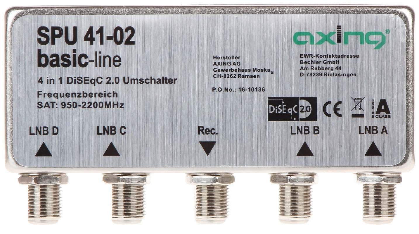 PRZEŁĄCZNIK SPU-41-02 DiSEqC 2.0 AXING Kod producenta SPU-41-02