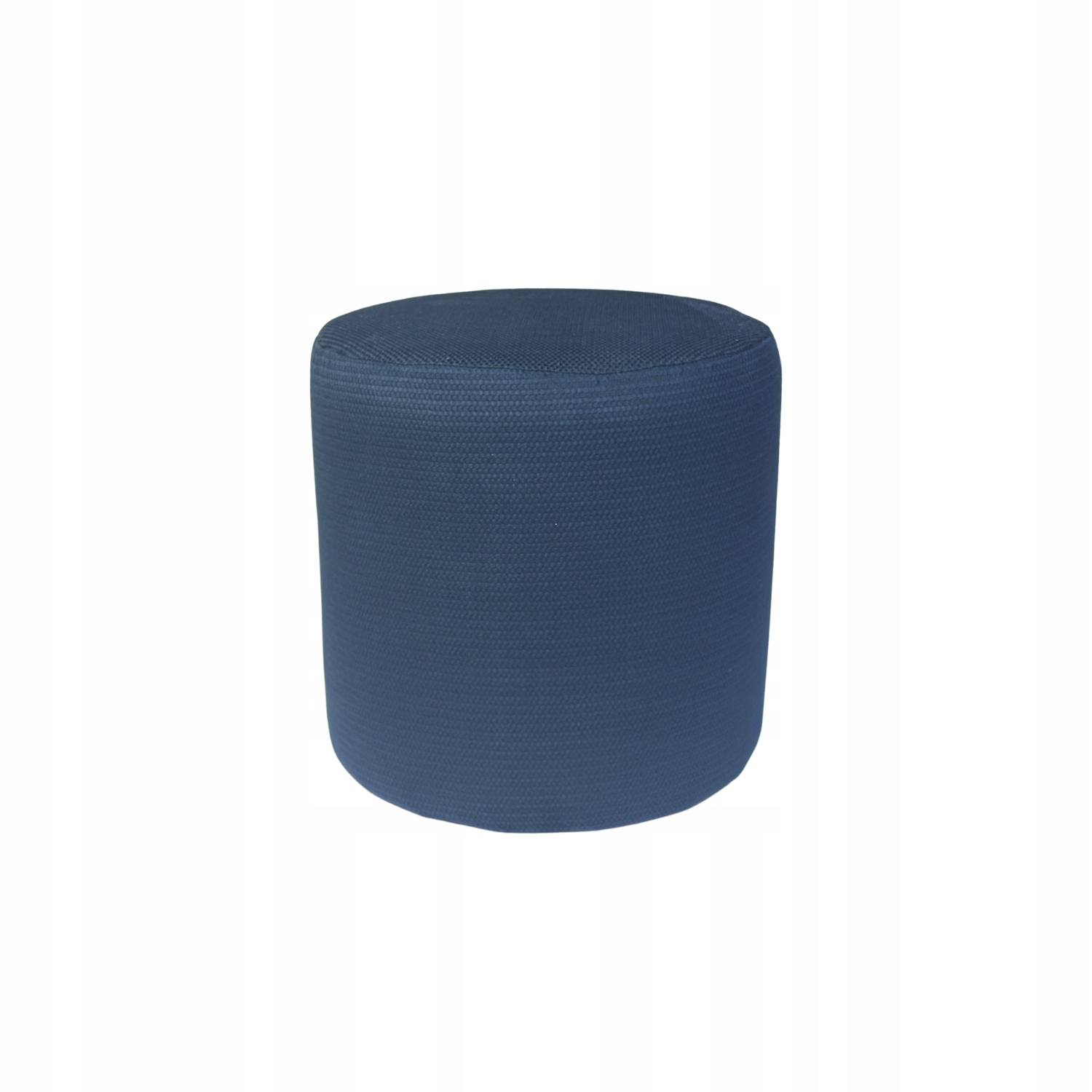 Taburet kulatá z makalu, jemný plyš s výstupky, tmavě modrá