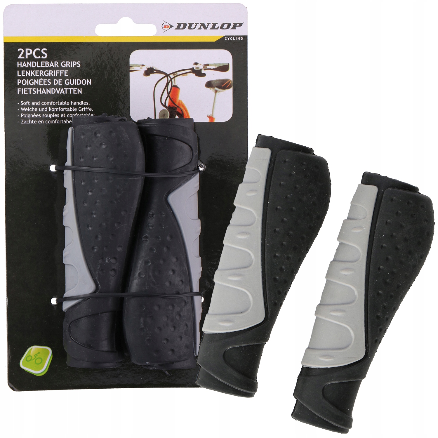 GRIPY CHWYTY ROWEROWE RĄCZKI DO KIEROWNICY ROWERU Marka Dunlop