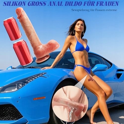 GROß Wibrator Dildo XXL 25cm Dla Kobiet i Mężczyzn z Funkcją Teleskopową — miniatura 6