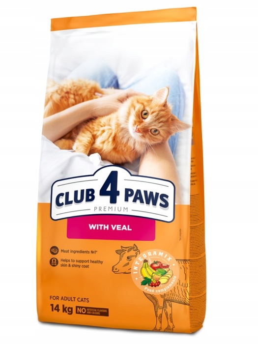 Club 4 Paws karma dla dorosłych kotów 14kg Cielęcina