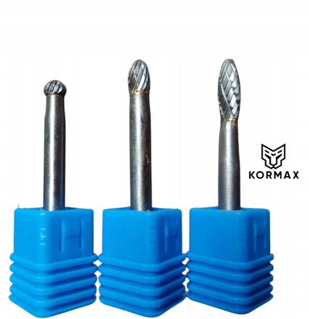 Rychlootáčkový frézovací rotační pilník 6 mm na kov s karbidem Set 3ks