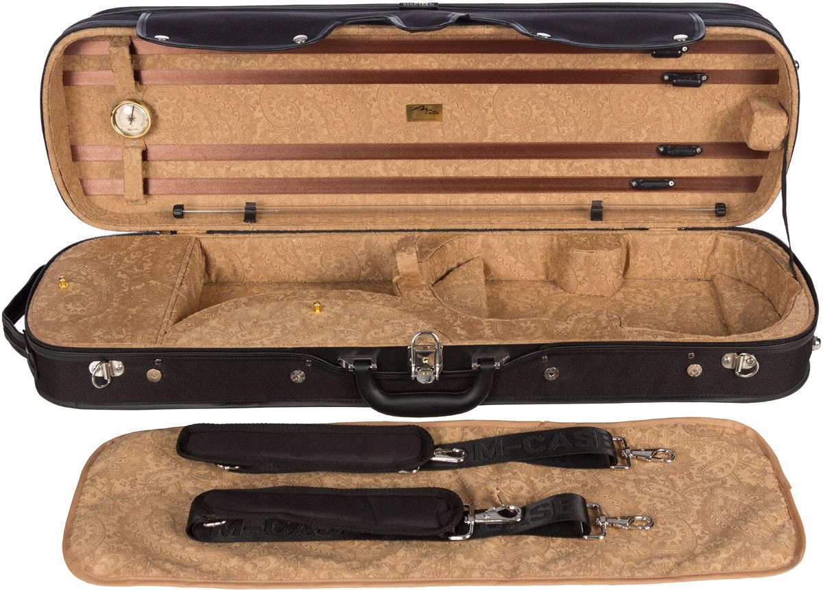 Houslový obal na housle Classic 4/4 M-case Černý Paisley Medový