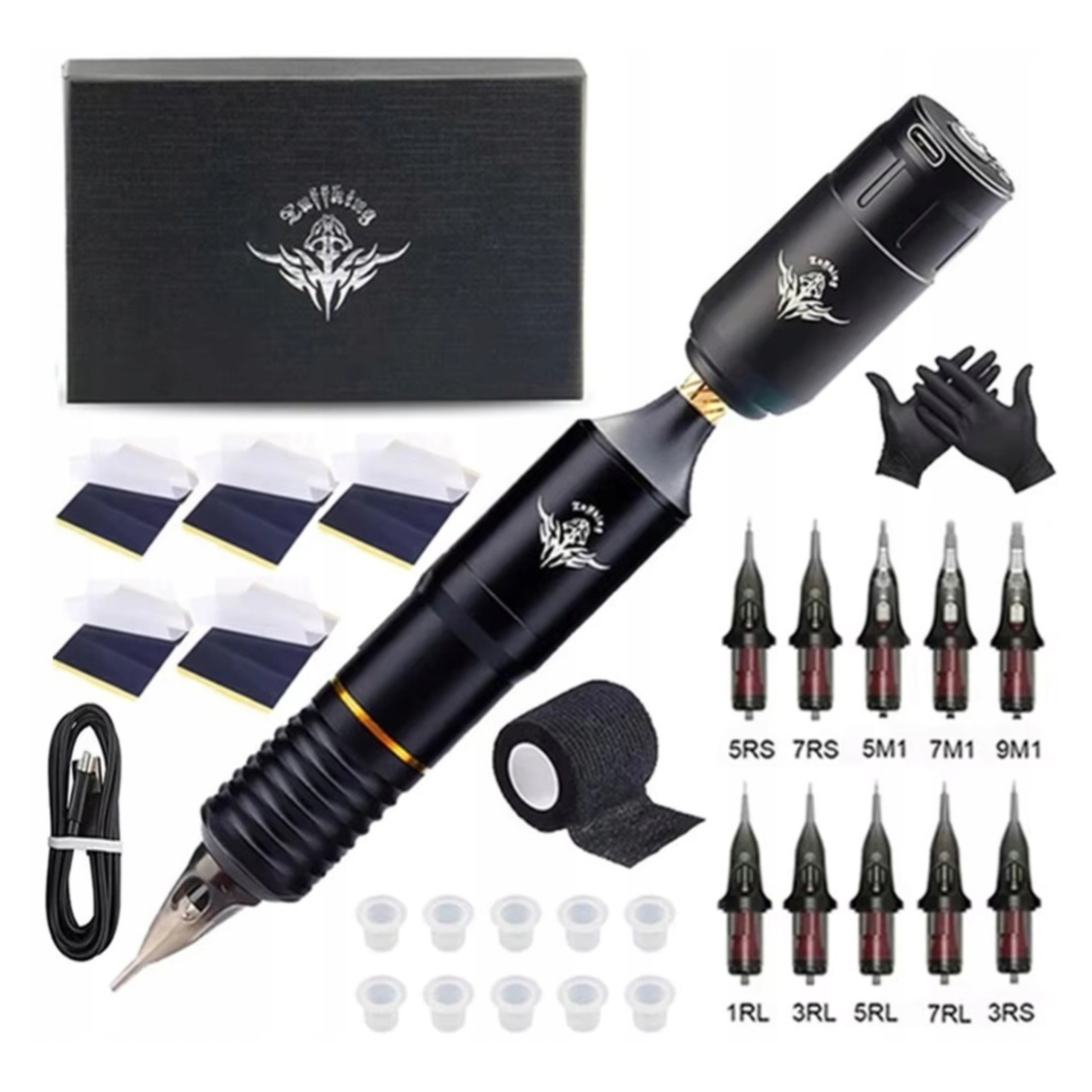 Sada Na Tetování Přenosný Bezdrátový Na Tetování 10 Jehel