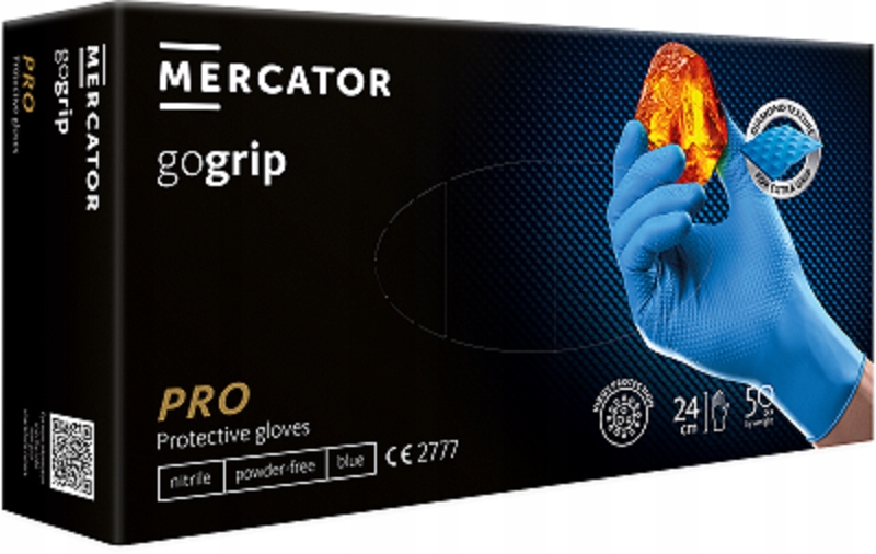 

Rękawice nitrylowe Mercator gogrip blue M 50szt