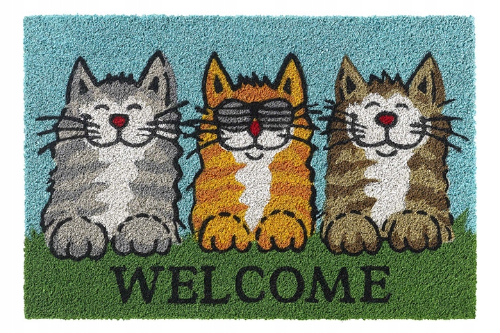 

Wycieraczka do domu kokosowa mata Koty Welcome