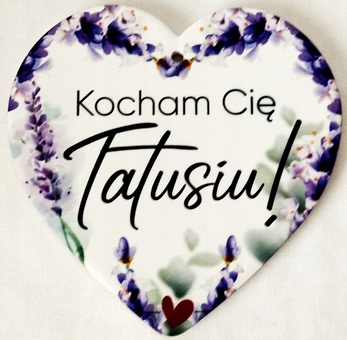 Ceramiczna tabliczka w kształcie serca "Kocham Cię Tatusiu" — 2