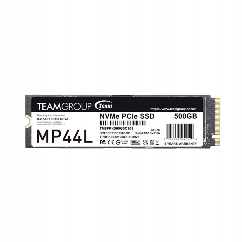 Dysk Ssd Team Group MP44L 500 Gb M.2 PCIe Gen4 x4 NVMe
