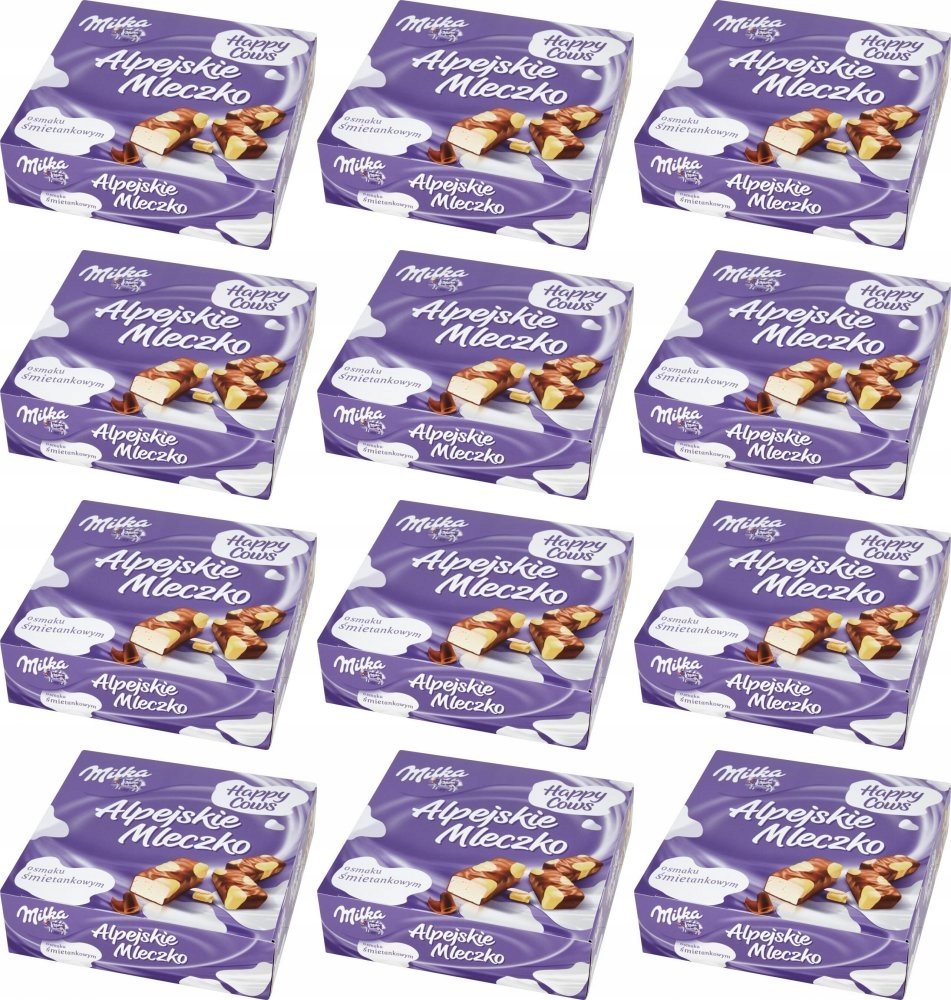 Alpejskie mleczko Milka Happy Cows Alpejskie 330 g x12