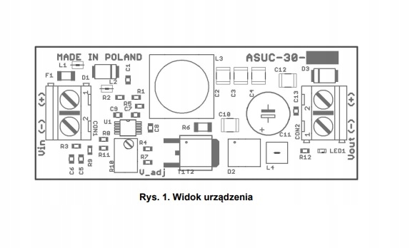 PRZETWORNICA NAPIĘCIA 10 - 30 V DO 48 V DC 2.5A Stan opakowania oryginalne