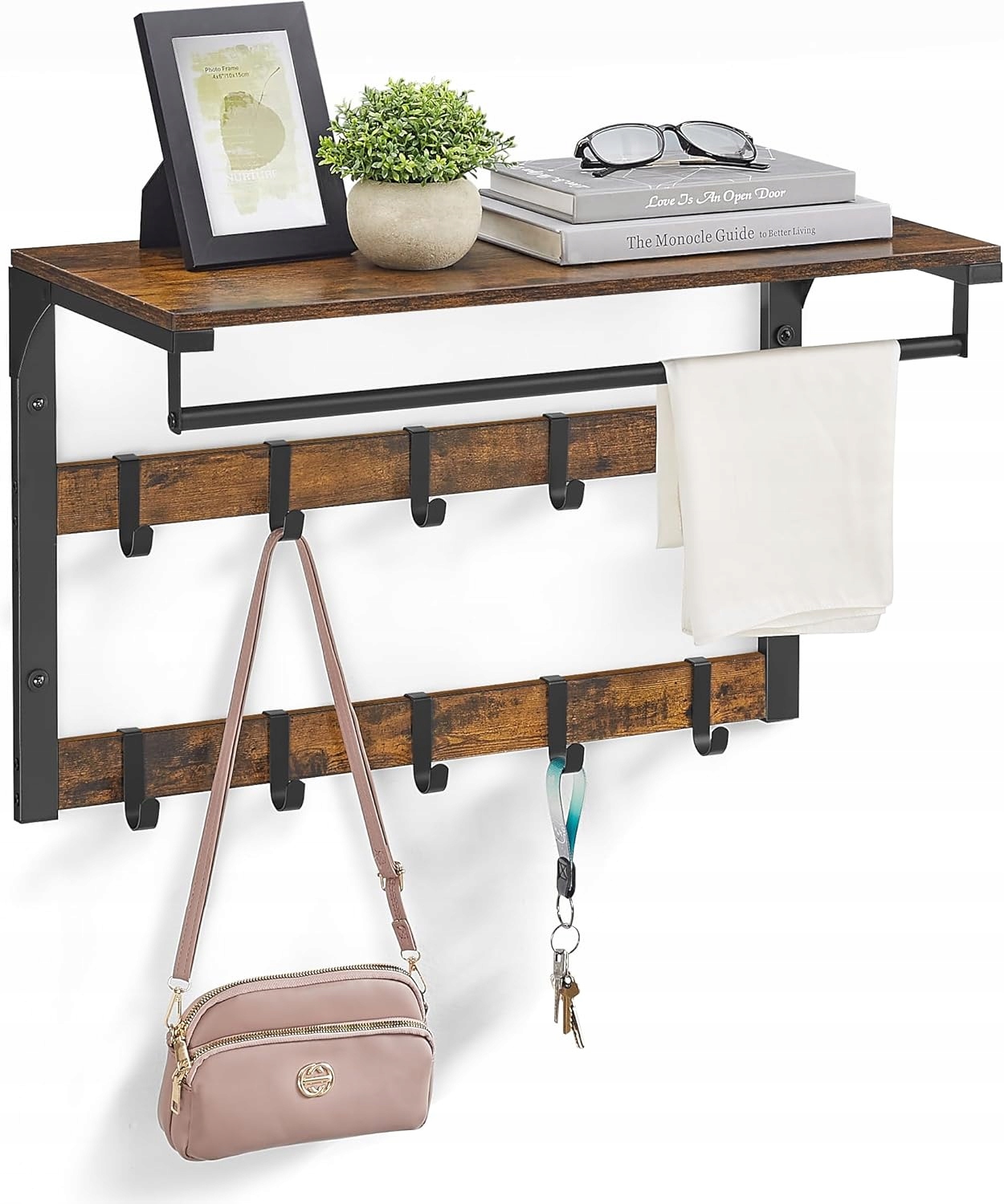 Wieszak Wiszący Naścienny Styl Industrialny Loft 65 CM