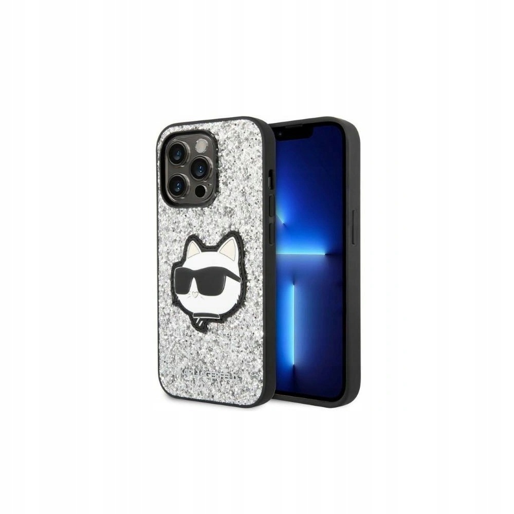 Pouzdro Karl Lagerfeld KLHCP14XG2CPS pro Apple iPhone 14 Pro Max stříbrné/stříbrné