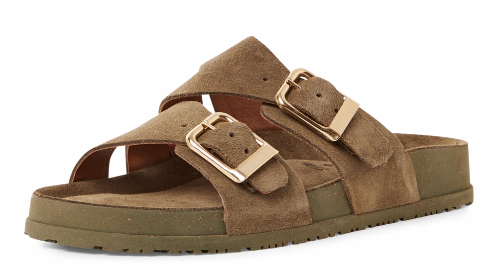 Tamaris 1-27500-44 vel.41 olivové kožené nazouváky