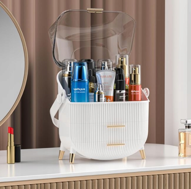 SZKATUŁKA ORGANIZER KUFEREK NA KOSMETYKI BIŻUTERIĘ DUŻY KOSMETYCZKA XXL Marka inny