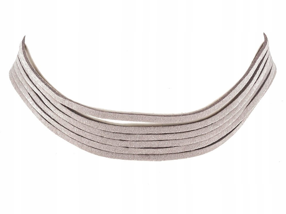 

Choker szary Paski zamszowy Naszyjnik