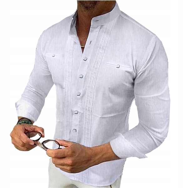 Pánská košile Každodenní lněná prodyšná Len Athletic