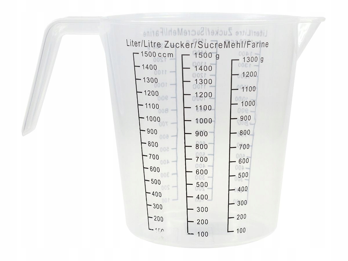 

Plastikowy Kubek Dzbanek Miarka 1500ml 1,5 Litr