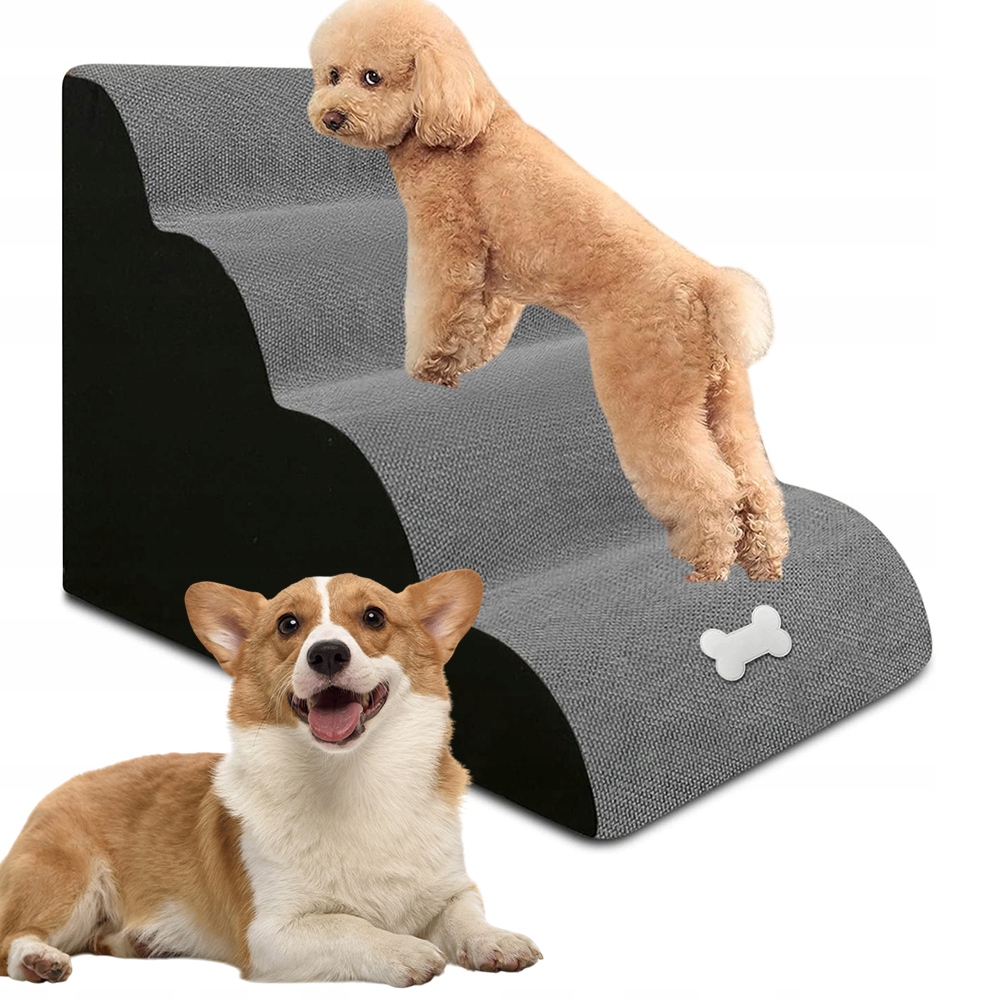 Levně Schůdky Pro Psa Kočku Schůdky 4 Stupně 40 CM Plošina Rampa Stabilní Antislip