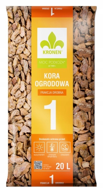 KRONEN KORA OGRODOWA OZDOBNA DEKORACYJNA sosnowa sortowana DROBNA 8-20M 20L