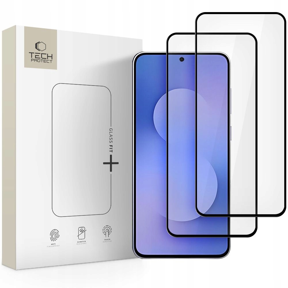 Szkło hartowane do Samsung S25 Fe Tech-protect Glass Fit+ 2-PACK czarne