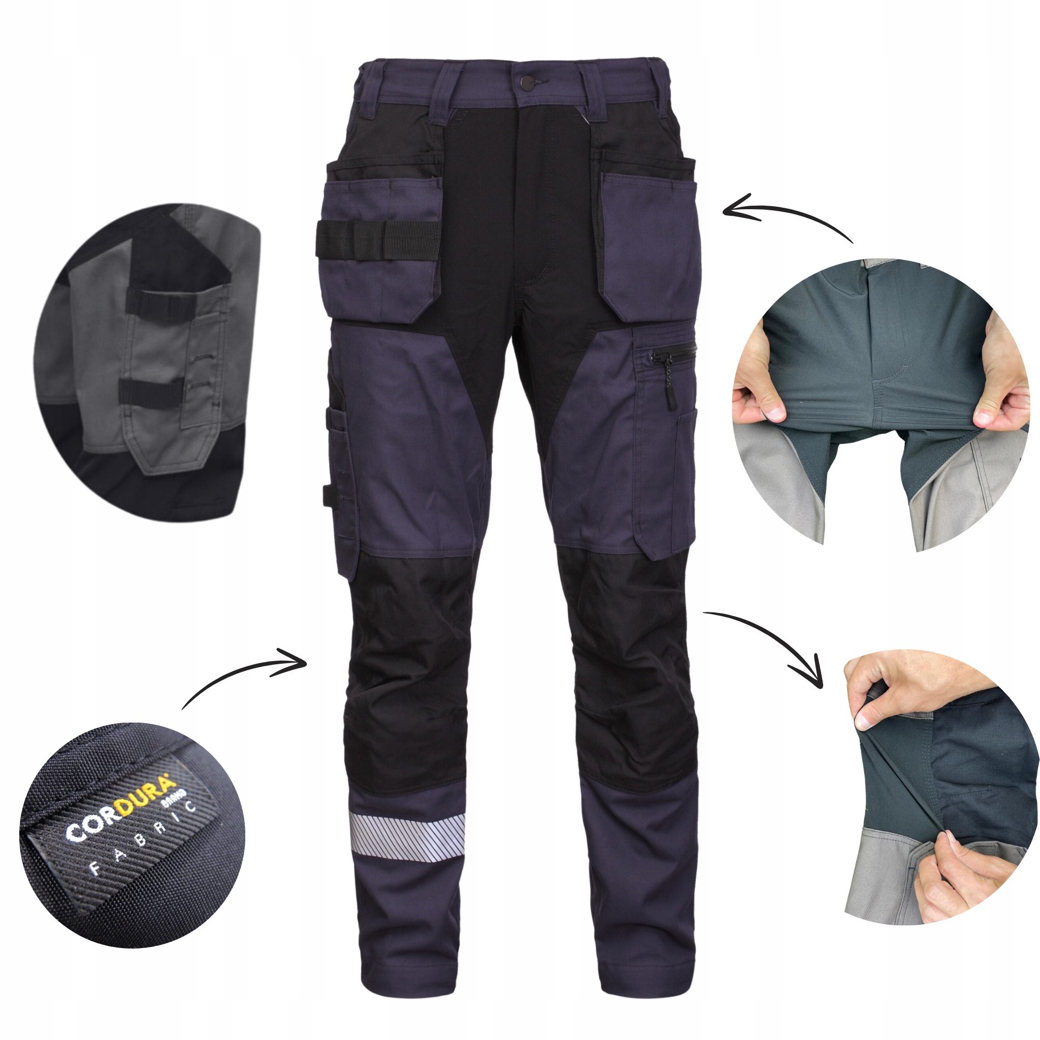 Elastyczne Wzmocnione Spodnie Robocze Stretch Bosafety Mashup Plus