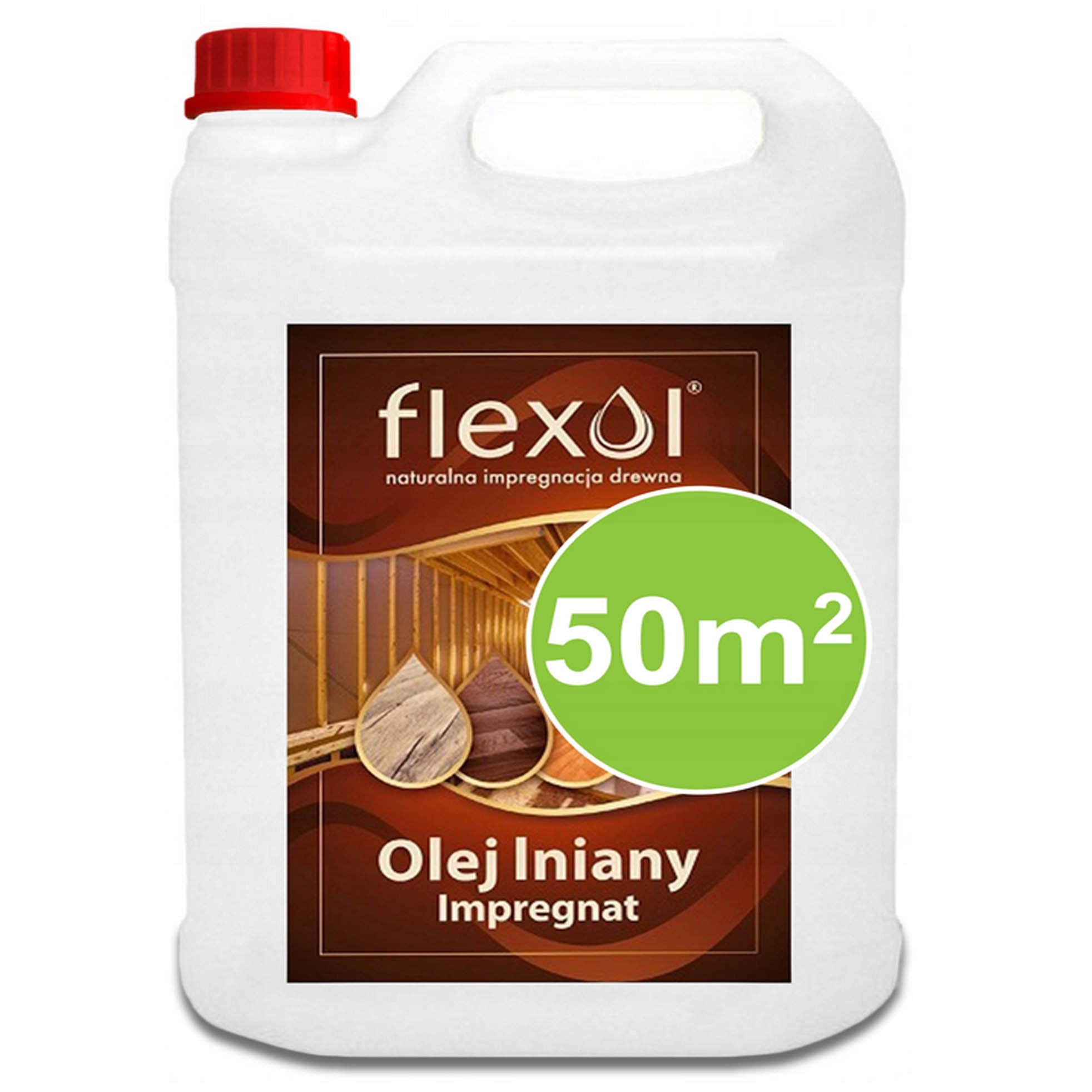 Naturalny olej lniany do impregnacji drewna 5L