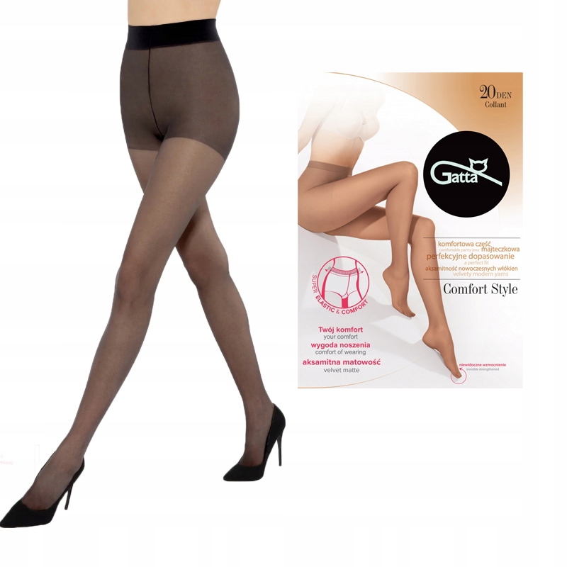 

Rajstopy Gatta Comfort style 20 den 4-L Nero