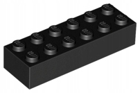 

Lego 2456 klocek brick 2x6 czarny 1 szt Nowy