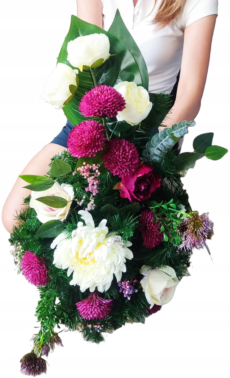 Dekorace Velká Kompozice Na Hrob, Hřbitov, Umělé Květy