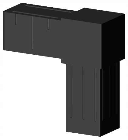 

Łącznik plastikowy profili aluminiowych 40x40x2